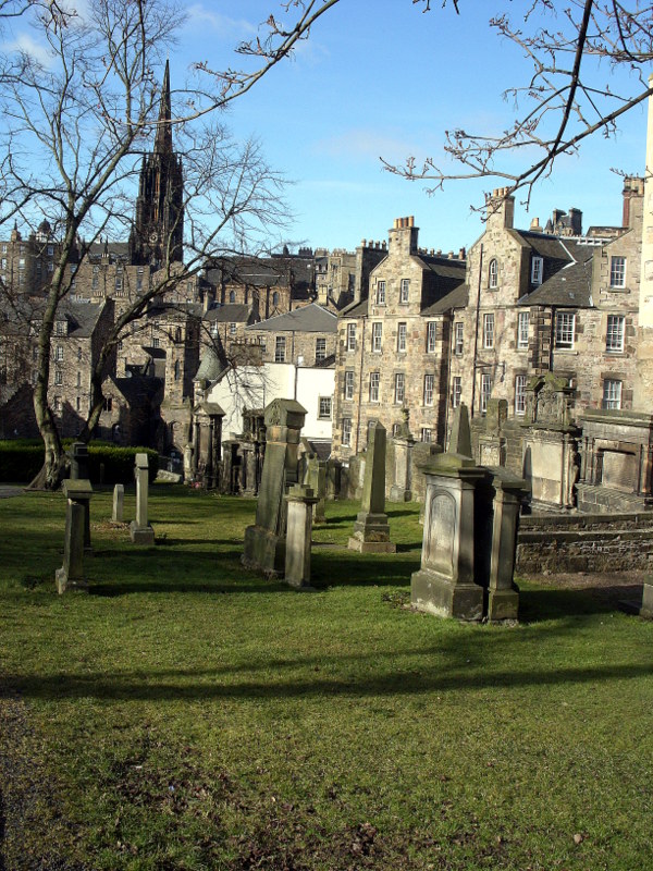 château et cimetières Edimbourg